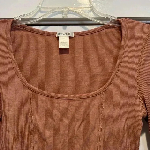 Bozzolo rustic brown colored crop top size small. - Picture 4 of 6